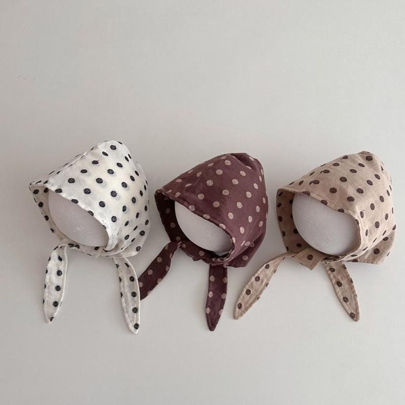 Infant Headwrap Dots Pattern Baby Caps Infant Turban Caps Soft Baby Headwear Perfect for Boy & Girls Aged 0 To 3 Year