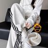 145cm White Plaid Loose Fit Joggers for Women