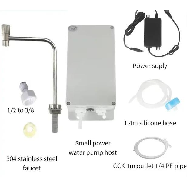 Pompa di aspirazione automatica dell'acqua Pompa dell'acqua elettrica 12V Rubinetto Cucina 1.5 L/min Pompa dell'acqua per cucina di roulotte, camper, barca