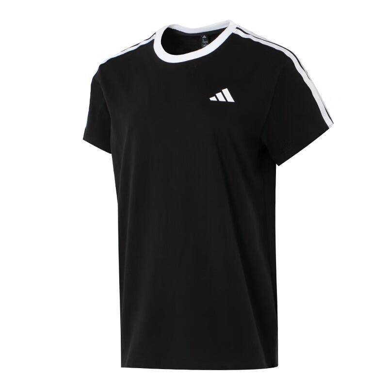 (WMNS) adidas Boyfriend T-Shirt Asia Sizing Black White Women s JY7612 L