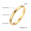 Popular Brand Tungsten Size Durable [Rockyu] Ring, 14, Men's, Gold, 2mm, Simple,