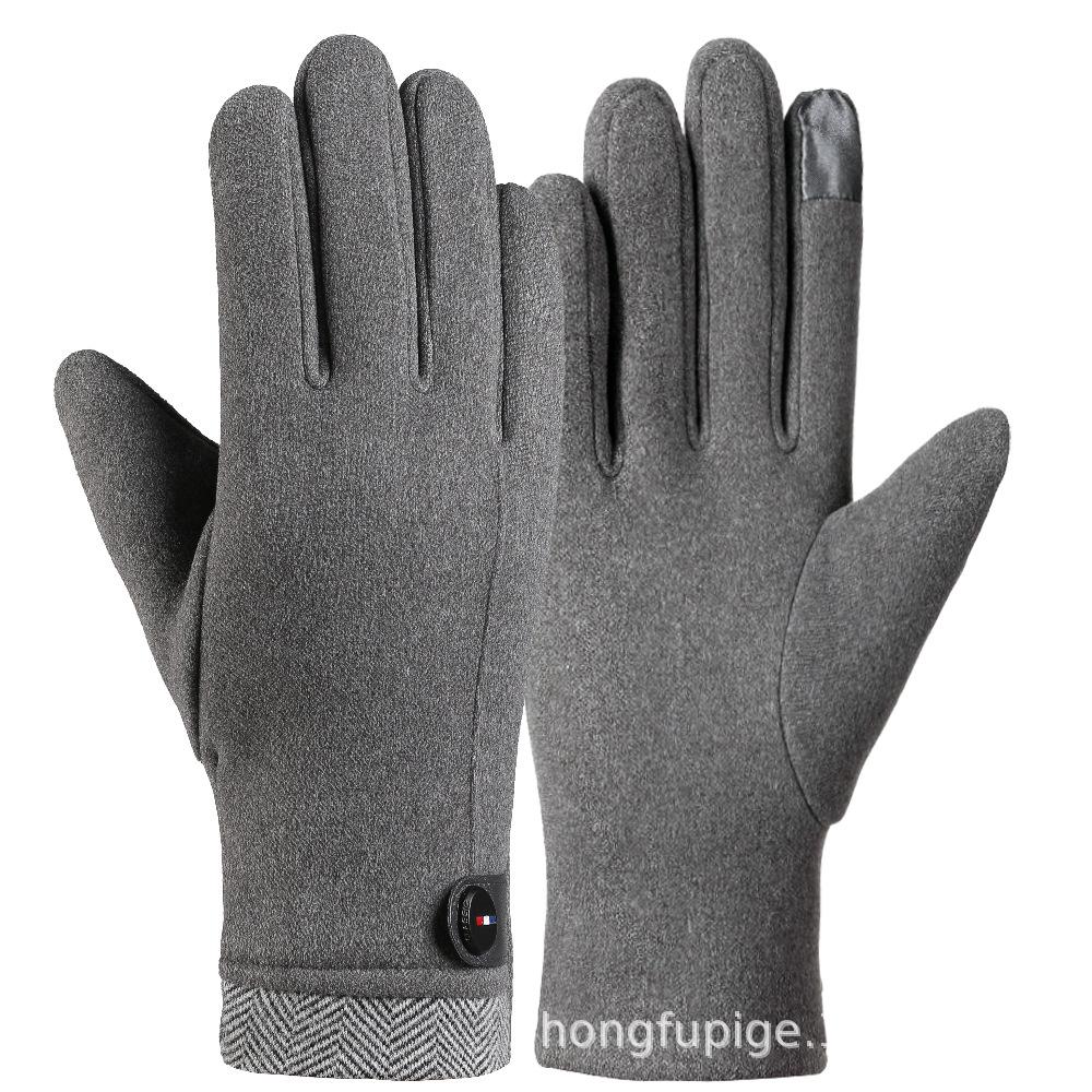 Warm Gloves New Rabbit Velvet Bow Outdoor Cycling Versatile Windproof and Cold Autumn and Winter Gloves