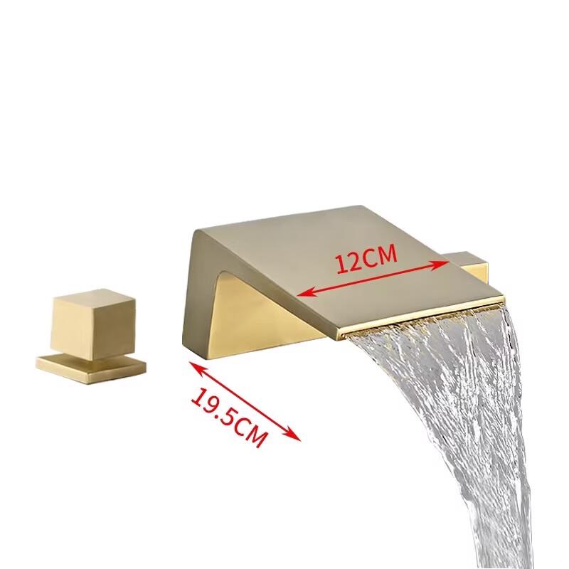 Lindong All-Copper Bathtub Edge Faucet Set