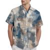 Retro Bohemian Print - Men's Casual Short Sleeved Shirt