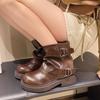 Buty Maillard krótkie botki damskie 2025 nowe buty Martin w stylu brytyjskim damskie wiosenno-jesienne pojedyncze buty retro buty na słupku