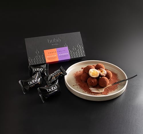 Bubo Barcelona Chocolate Choco Fruit Assortment Box (2 Flavors, 9 Pieces) Individually Wrapped