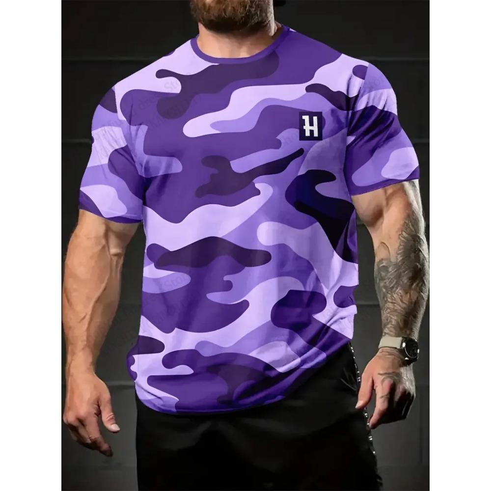 Men's Tactical Camo Camouflage 3d Print T-shirt Men Women Fashion Short Sleeve Tshirt Kids Tops Tees Men Clothing Outdoor Sports