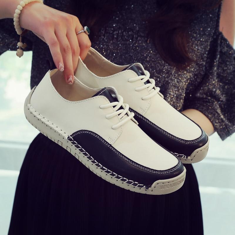 New Women's Flat Shoes Fashion Women Loafer Outdoor Slip On Women Shoes High Quality Leather Casual Shoes  Mujer Sneakers