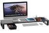 EAYHM Monitor Stand with USB Monitor 80cm Display with Drawer and Smartphone Desk Suitable for Load Capacity 25kg Port/2 Outlets, Stand, Wide, Stand,