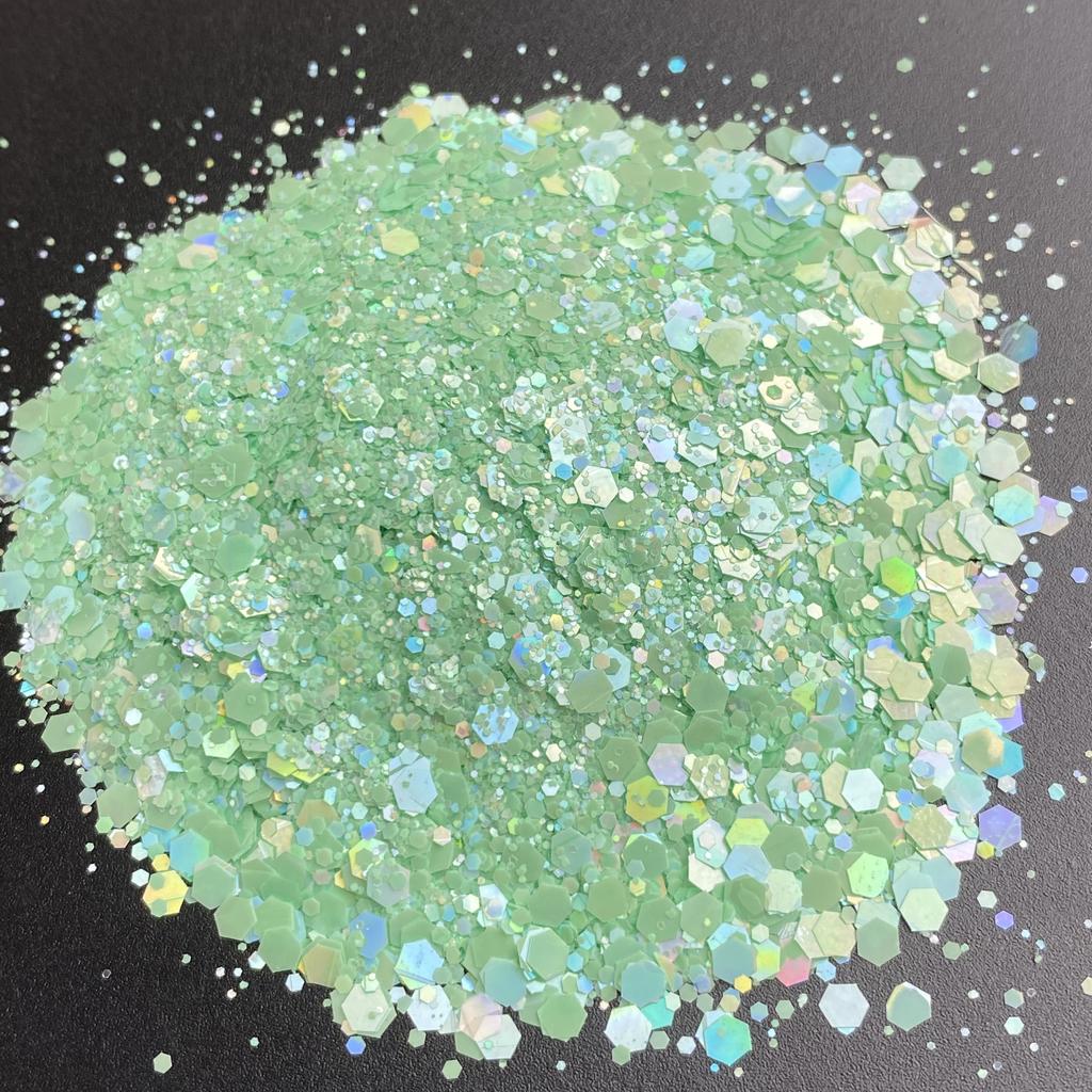 Hot Selling High Sparkle Holographic Epoxy Resin Chunky Glitter for Crafts Nail Face Body