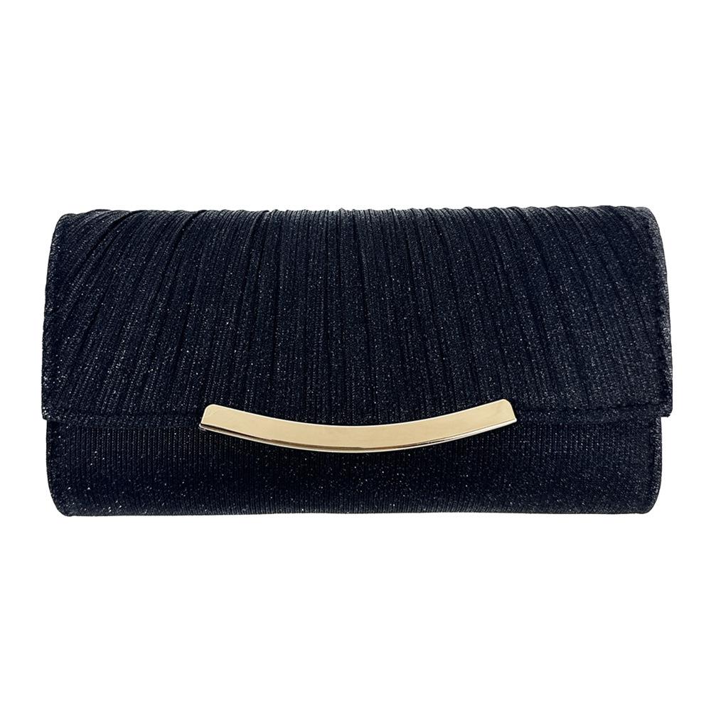 Women's Evening Pleated Ruched Clutch Handbag