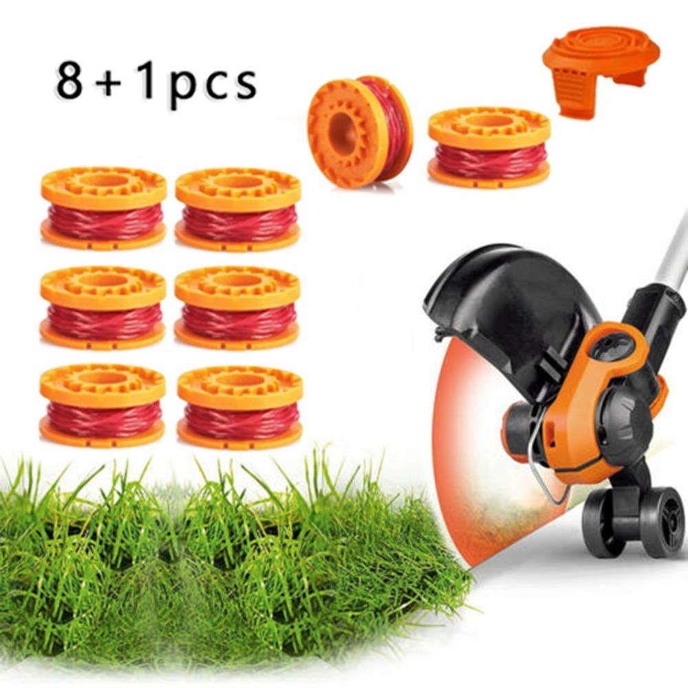 8+1PCS Trimmer Spool Line For Worx WG154 WG163 WG180 WG175 WG155 WG151