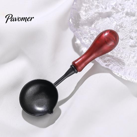Non Stick Wax Spoon Seal with Ergonomic Handle, Non-Stick Sealing Stamp Melting Spoon, Anti Scalding Warmer for Envelope & Letter Art Crafts Crafting