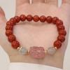 8mm Natural Nanhong Bracelet Strawberry Crystal Bangles Women Fashion Jewelry Accessories Gift