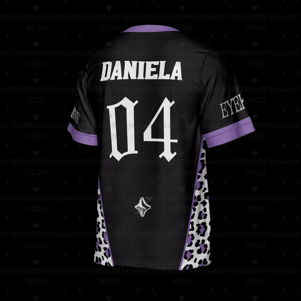 Camiseta Casual Deportiva para Hombre, Mujer, Niños, Chica, Camiseta para Deportes al Aire Libre, Tops Katseye Kpop Cuello en V Camiseta Gráfica con Estampado 3D