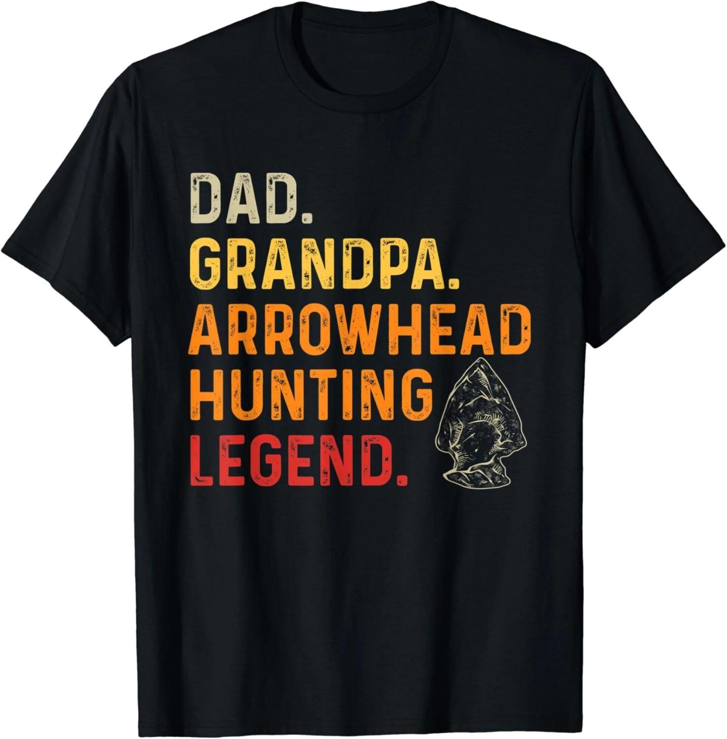 Arrowhead Hunter_ Retro Dad Grandpa Arrowhead Hunting Legend Gift Unisex T-Shirt S