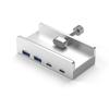 5 In 1 Usb C Docking Adapter with TF SD USB3.0 Aluminum 5 Ports USB 3.0 Clip-type HUB