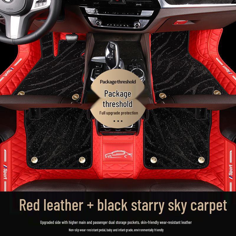 

Universal Car Floor Mats and Door Sill Covers with Starry Sky Design, Tailored for Many Models, Providing Full Coverage and Protection Inform car model and year