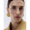 Fashion Exaggerated Fashionable Refined Rose Yang Shulin Middle Ancient Stylish Heavy Industry Texture Lava Texture Earring Ear Clip Female