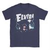 Elvira Herrin der Dunkelheit Grab und Blitz Unisex T-Shirt Vintage Tees Kurzarm Rundhals T-Shirts Baumwolle Große Größen Kleidung