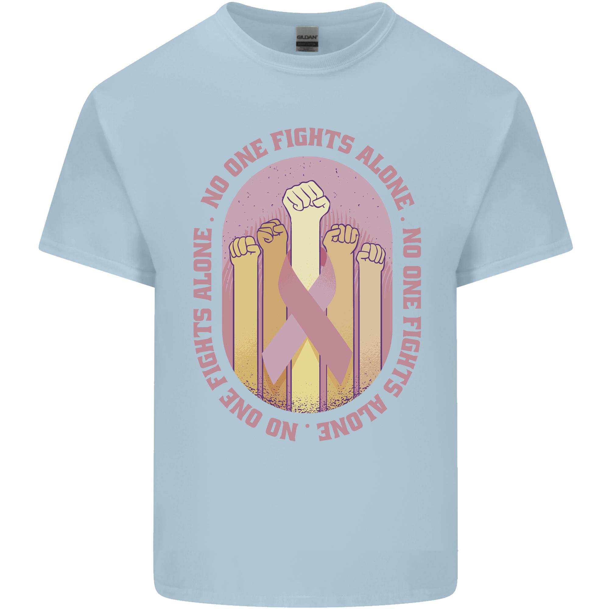 Breast Cancer Awareness Fights Alone Unisexs Light Cotton TShirt S