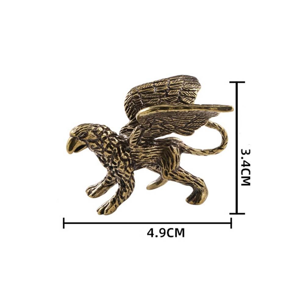Exquisite Mini Griffin Sculpture Vintage Griffin Statue Brass Griffin Figurines Birthday Gift
