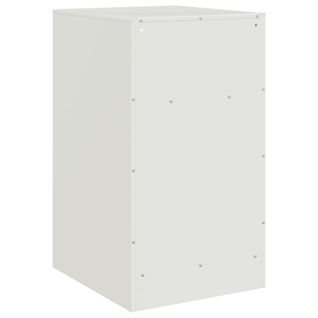 Nightstand White 34.5 x 39 x 62 cm Steel