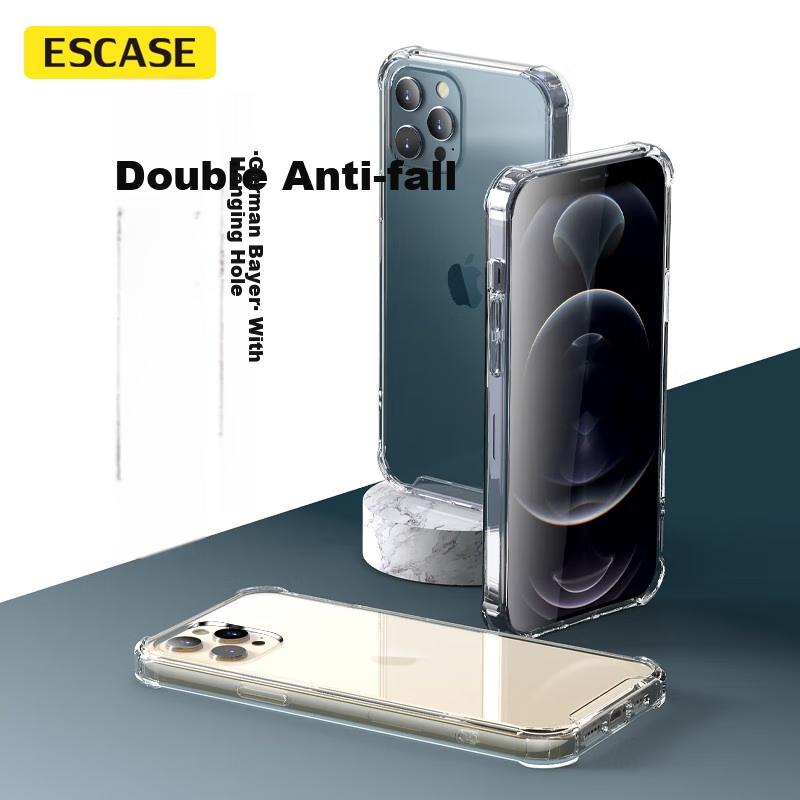 IPhone 12 Pro Max Case, Shockproof Protective Cover, 6.7-Inch Full Coverage Soft with Air Cushion, Dual Material Anti-Drop, High Transparency