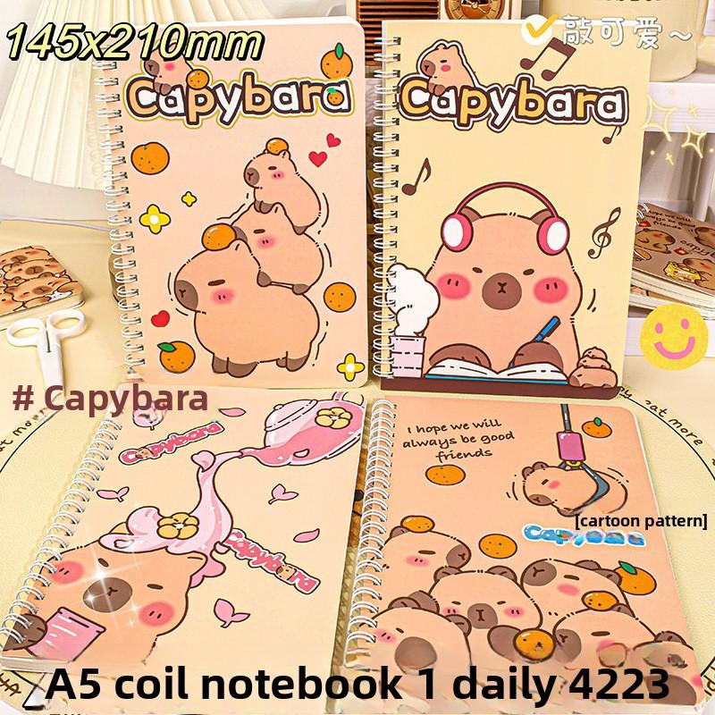 

Милая мультяшная капибара A5 горизонтальная линия на спирали A7 блокнот блокнот студенческий портативный блокнот random 1