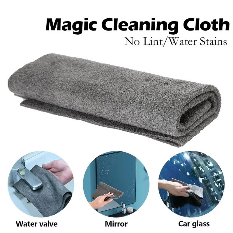 Super Thick Streak Free Glass Cleaning Cloth Reusable Magic for Windows Mirrors and Kitchen Surfaces Household Cleaning Tool