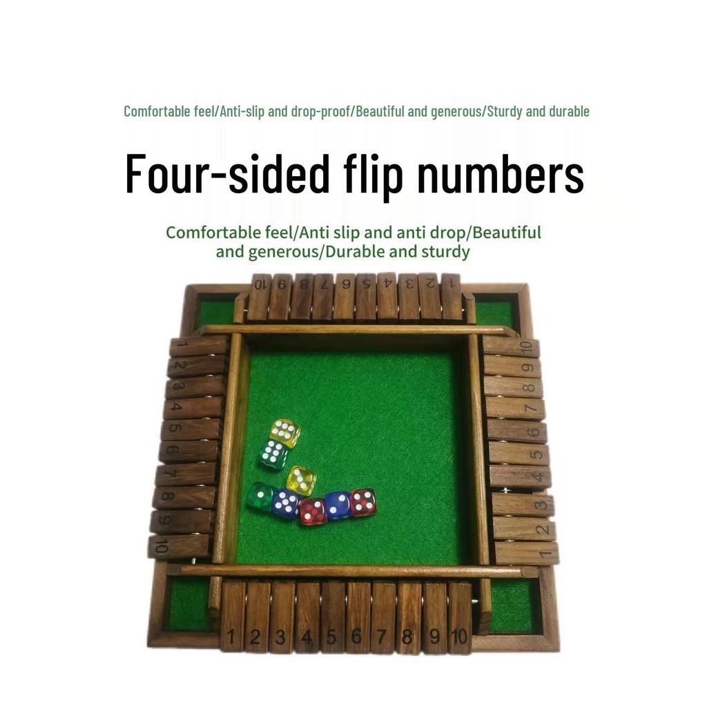 Dwustronna gra karciana typu flip: Czterostronne inspirowane szachami puzzle imprezowe dla dorosłych i rekwizyty do picia