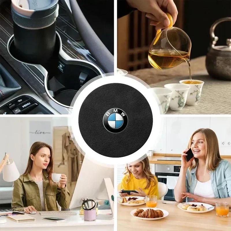 Car Anti Slip Insert Cup Coasters Car Accessories For BMW M Performance M5 320 325 E28 E30 E34 E36 E39 E46 X5 X6 F01 Z4