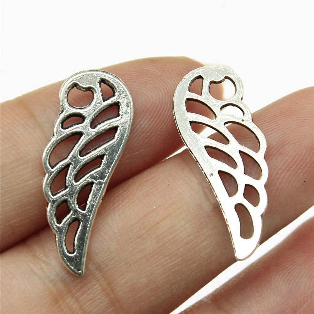 Small Angel Wings Charms Pendant Female Jewellery Bulk Ethnic Art Supplies