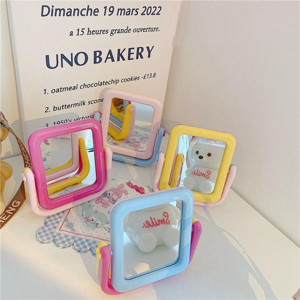 High Definition Candy Color Makeup Mirror Desktop Decorative Mirror  Home Bedroom Decoration