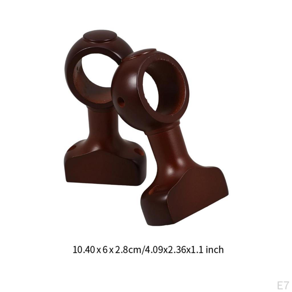 2 Pieces Curtain Rod Bracket Heavy Duty with Random Color Screw Accessory Wall Mount