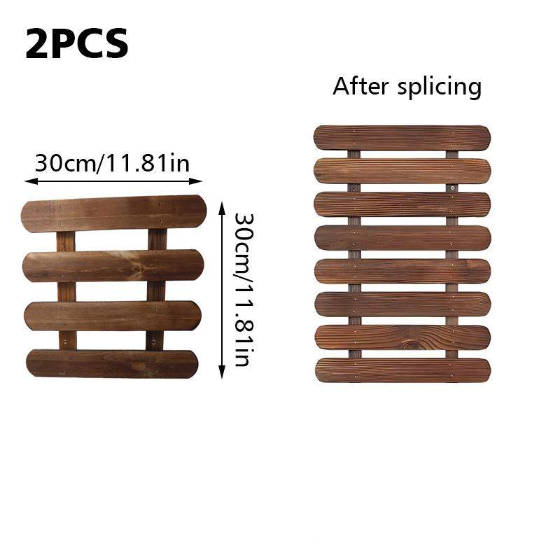 1/2/3pcs Solid Wood Flower Frame For Indoor Outdoor Plants Large Planters Rack Bohemian 30x30cm