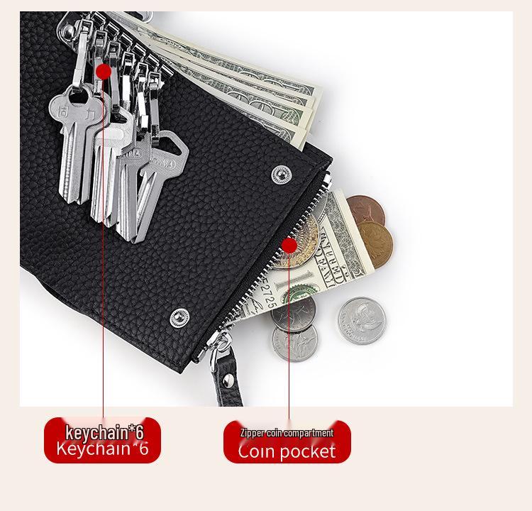 Genuine Leather Multifunctional Key and Coin Holder for Men and Women