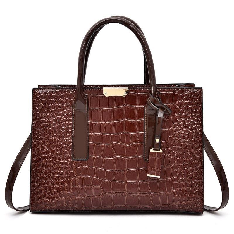 Trendy 2023 Fashion Large Crocodile Texture Tote Bag For Stylish Women In Various Colors