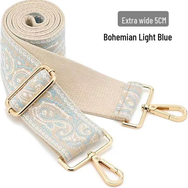 Nastavitelný Barevný Plátěný Popruh na Tašku - Široký, Protiskluzový Náhradní Crossbody Popruh pro Dámské Tašky