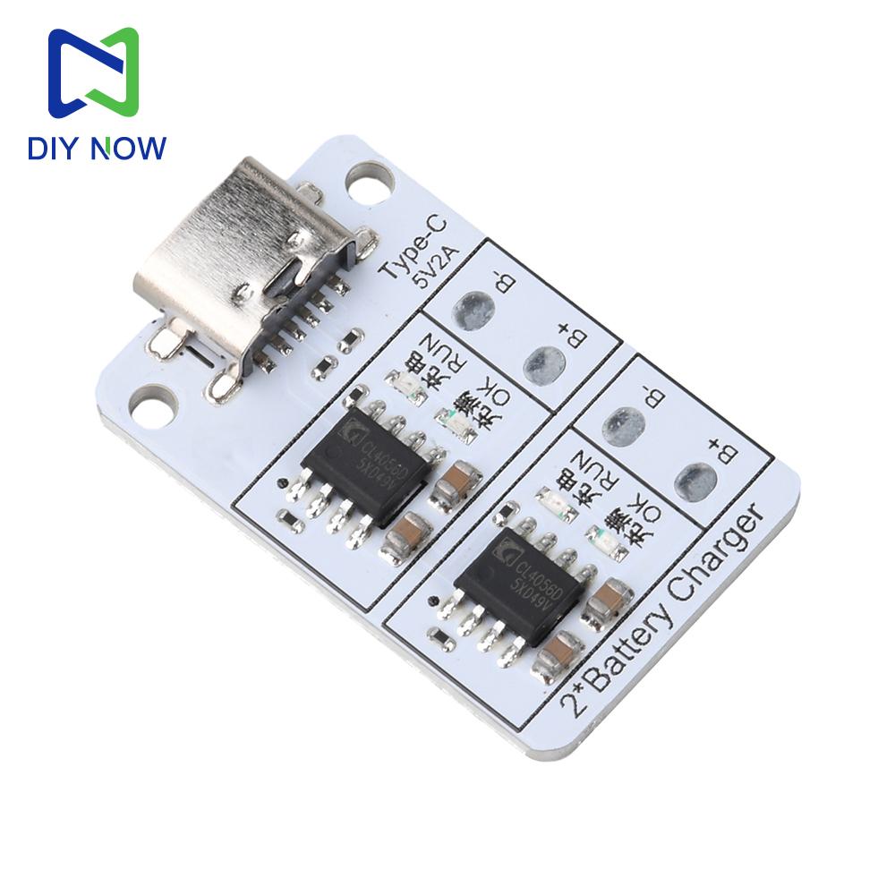 DC 5V 1S 1A Dual-Channel Lithium Battery Charging Module for 18650 Lithium-ion Batteries 3.7V/4.2V Bidirectional Battery Charger
