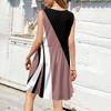 Women Summer Dresses Sleeveless Casual Loose Swing Button Down Midi Sundress With Pockets