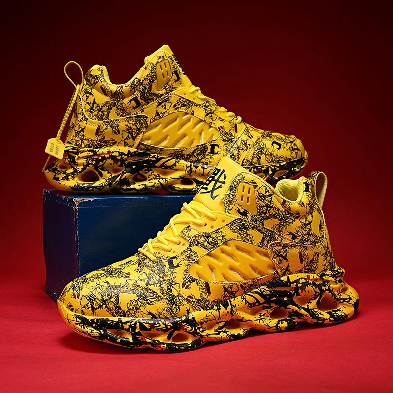 Shoes High-top Graffiti Men Shoes Casual Sneakers High Quality Sports Running Shoes Lightweight Comfortable Gym Sneakers