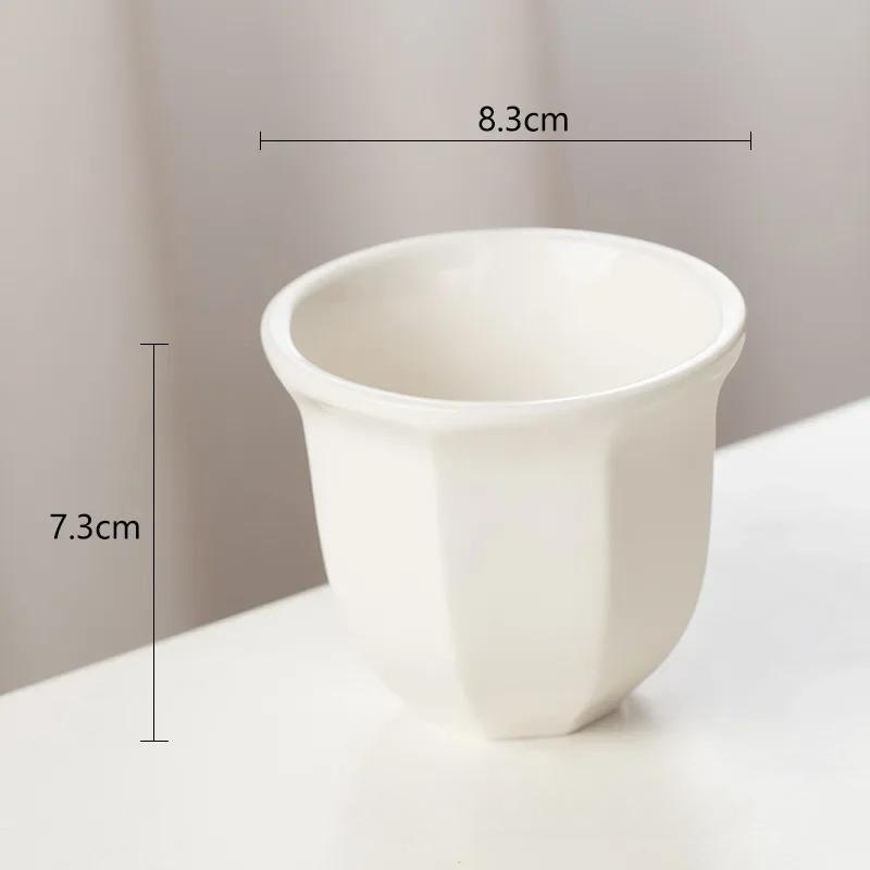 1pc  Middle Eastern tea cup latte art, hand-held espresso cup, 180ml cappuccino ceramic candle