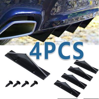 Car Shark Rear Bumper Universal Chassis Spoiler Lip Protection Diffuser Deflector ABS Rear Spoiler Bumper Chassis Spoiler