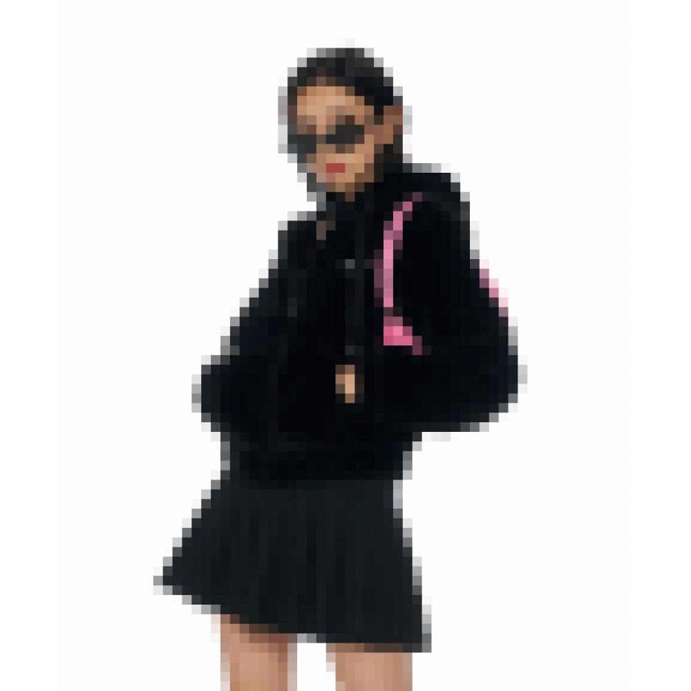 

NERDY Женский Укороченный Эко Меховой Капюшон На Молнии Черный