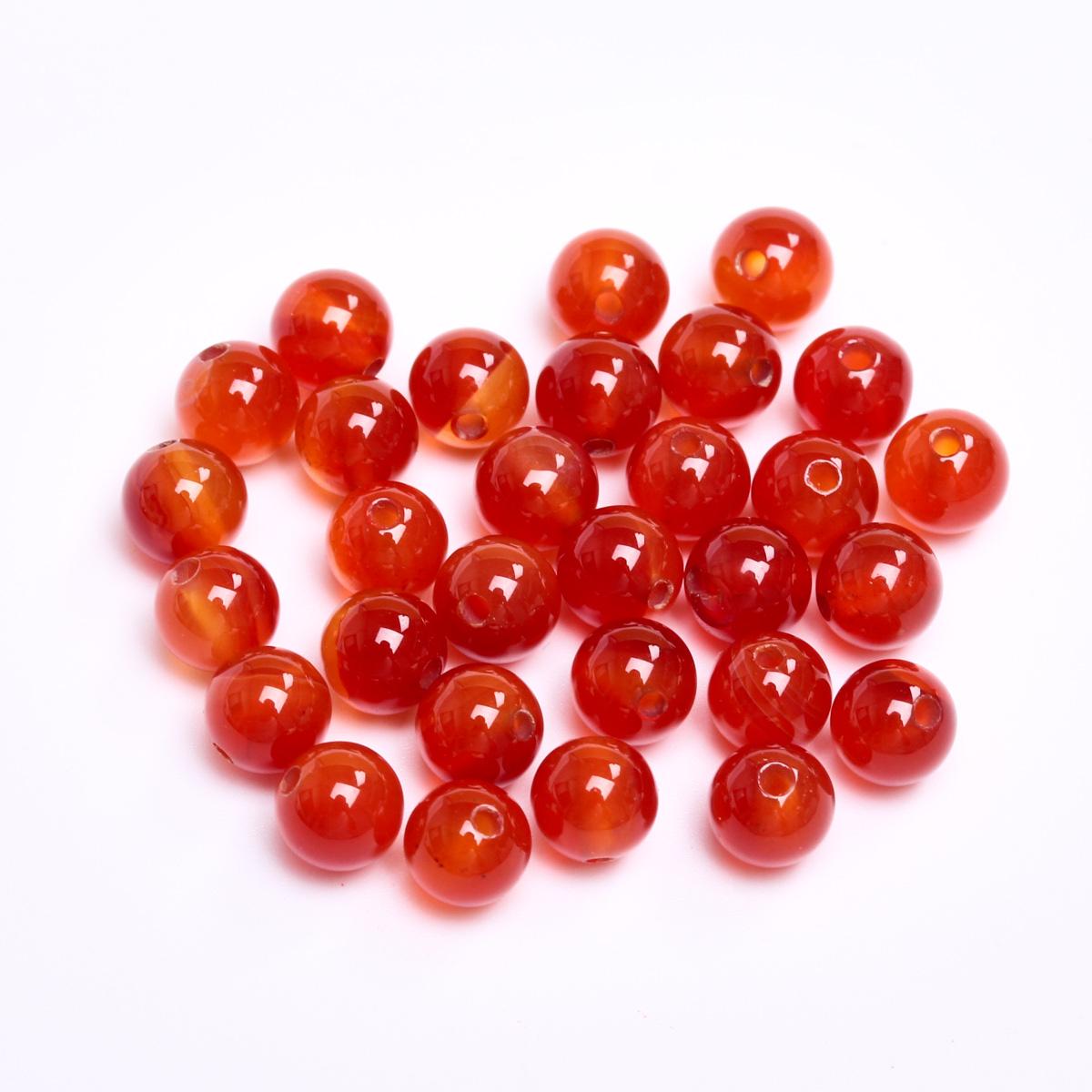 

Модный унисекс красный сердолик агат своими руками 4/6/8 мм для изготовления ювелирных изделий браслеты из натурального камня бусины круглые свободные бусины 40/30/20 шт. 6mm/30Pcs