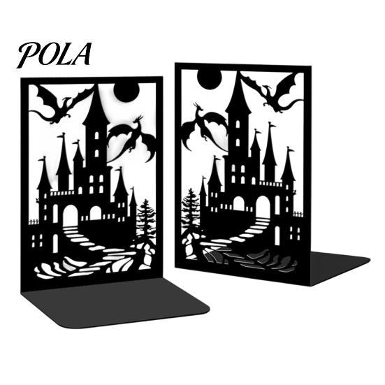 Resistant Bookends 1 Pair Metal Dragon Bookends, Fantasy Castle Decorative Book Ends Heavy-duty for Shelves, Heavy Duty Gothic Holders Home