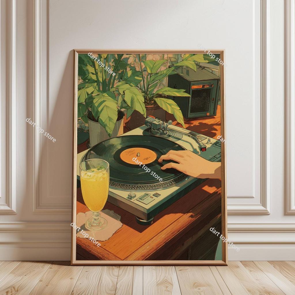 Japanese Retro City Pop Prints Wall Arts Decor Nostalgic Anime Posters Canvas Poster Prints Home Bedroom Living Room Decoration