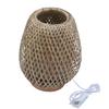 Table Lamp Double Layer Woven 3 Color Temperature Stepless Dimming Vintage Bedside Lamp for Bedroom