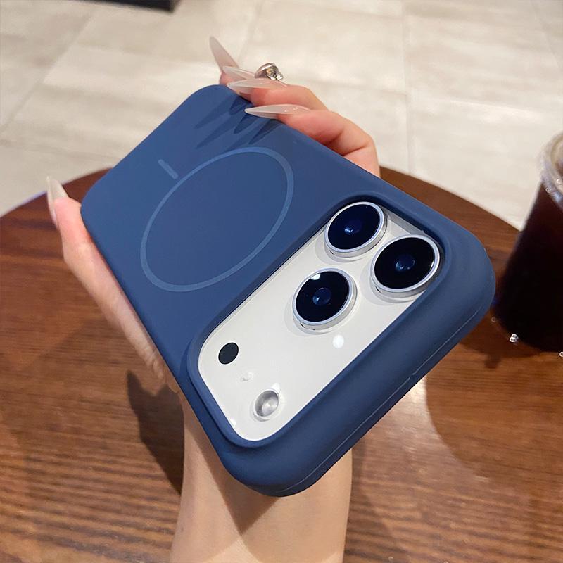 For IPhone 16 17 Air 12 13 14 15 Pro Max 16 Plus Shockproof Cover Luxury Liquid Silicone Magnetic Wireless Charge Phone Case